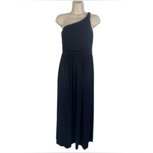 Soma One Shoulder Black Maxi Dress Small NWT